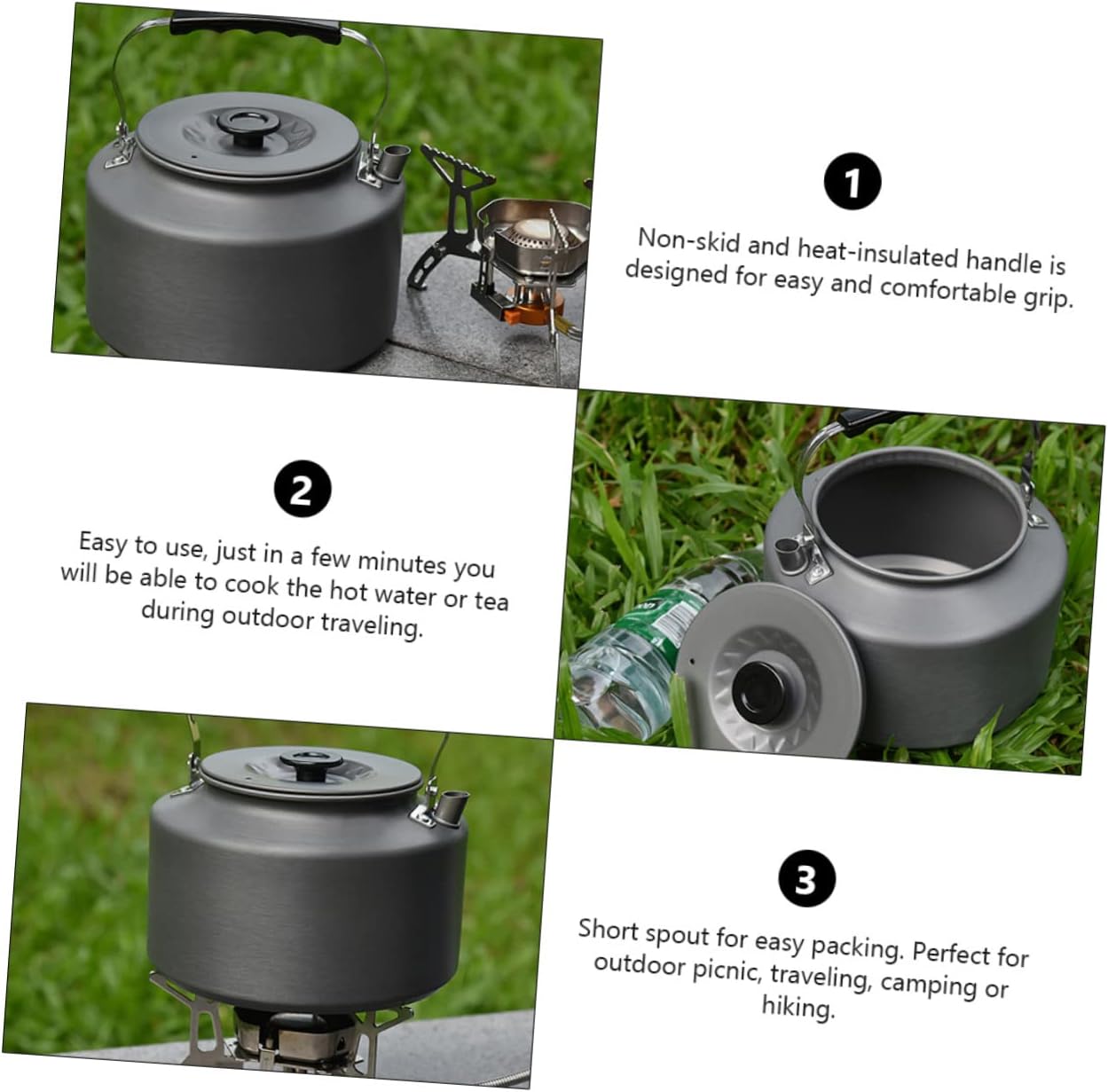 Portable Tea Kettle for Camping Outdoor Boiling Pot Gooseneck Spout Compact Design for Easy Travel