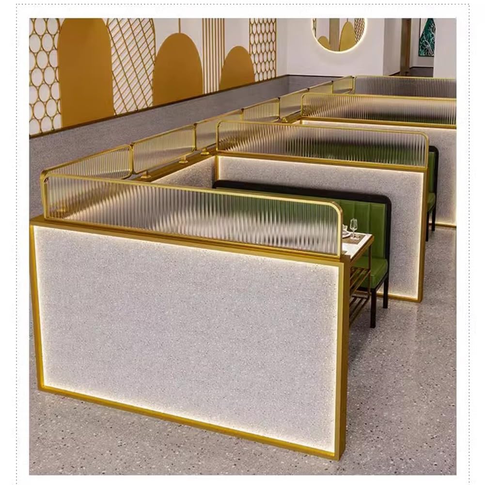THKSGIV Freestanding Desk Privacy Divider, Changhong Glass Dividers For Dining Areas, Countertop Divider Restaurant Screen Panels Stylish Desk, Restaurant, Bars Decorat