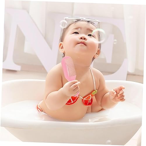 Miniatura 5 de Juego de cepillo y peine para el pelo del bebé, cepillo para la cabeza, cepillo masajeador del cuero cabelludo para tapa de cuna, registro de baby