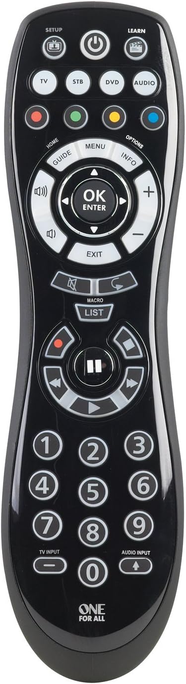 One For All OARUSB04G Four Device Universal Remote with Smart Control for Easy Programming