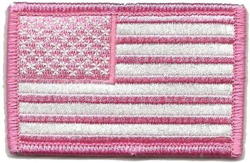 Tactical USA Flag Patch - Pink