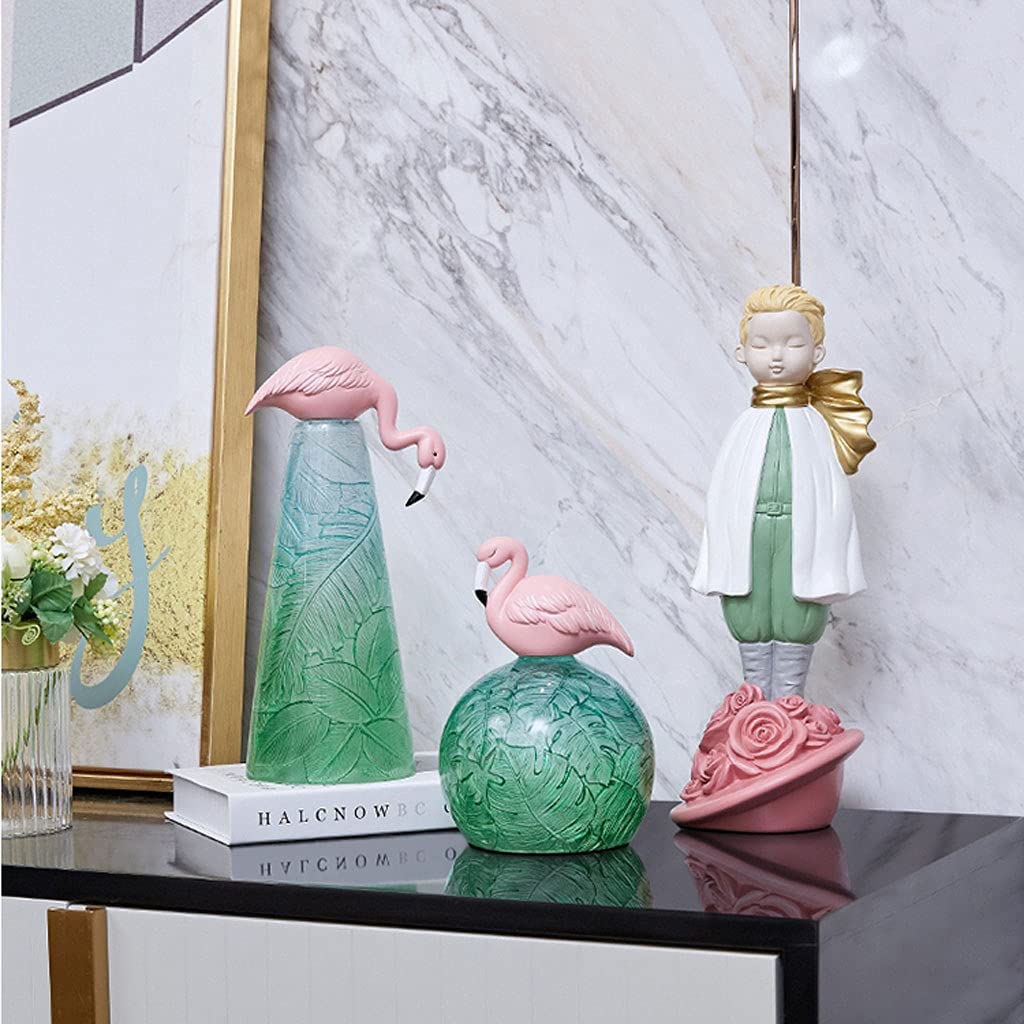Escultura Carácter De La Sala De Estar Nórdicos Personaje De Dibujos Animados Pequeños Adornos Creativos Habitación Infantil Rosa Príncipe Decoraciones De Dormitorio Esculturas