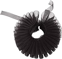 Vista 36 de GRACEART Elizabethan Dickens Ruff Cuello Payaso Collar Elizabeth Muñeca Ruffs Ruffle Cuff Bandas A-collar blanco(1 pieza)