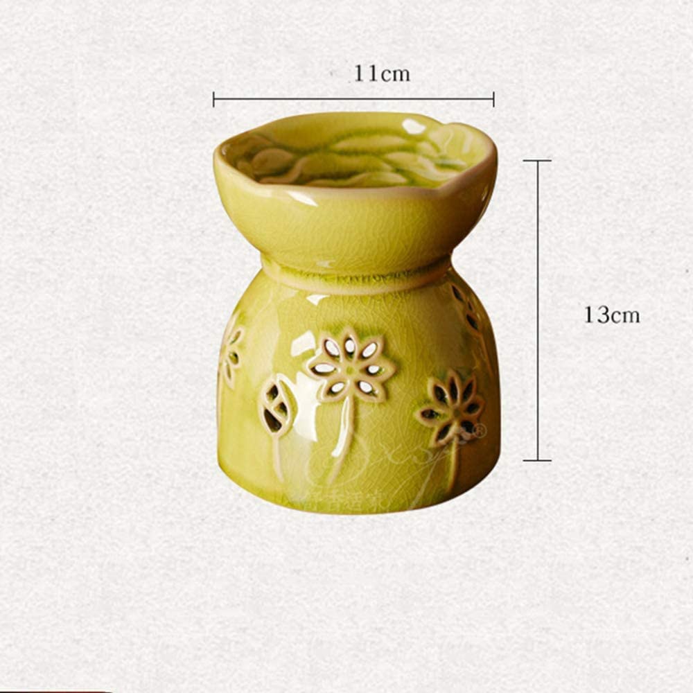 Portacandele scaldavivande in ceramica, bruciatore di cera in
