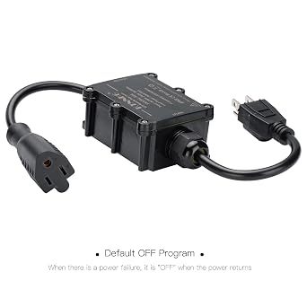 20-30 amp Outdoor Waterproof Smart Outlet with Remote Control, ac 90-250V