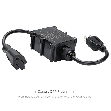 20-30 amp Outdoor Waterproof Smart Outlet with Remote Control, ac 90-250V