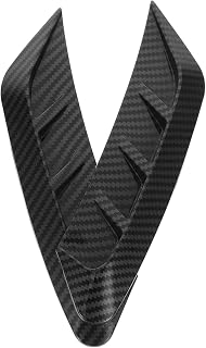 HORIALENCE 2 Pegatinas Decorativas Para Cejas De Coche De Fibra De Carbono Para Faros Delanteros Abs Color Negro