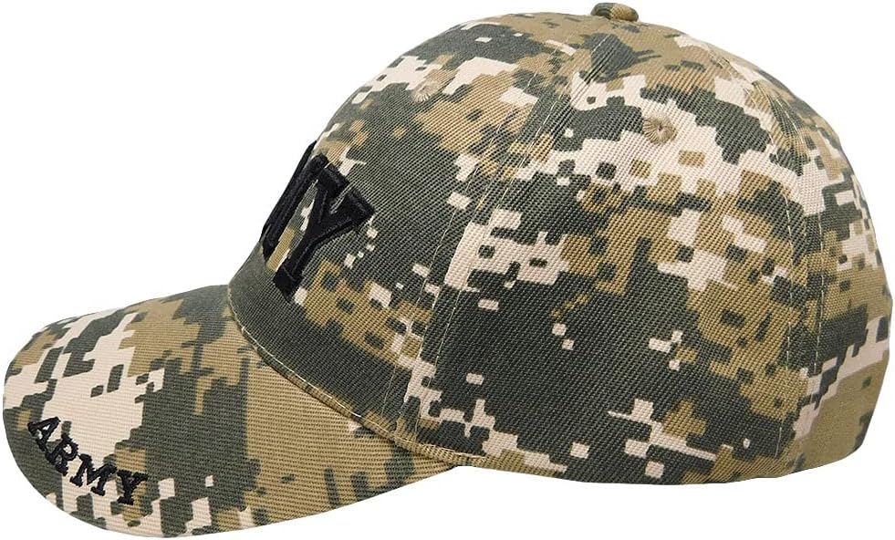 U.S. US United States Army ACU Digital Camouflage Camo 100% Acrylic Adjustable Embroidered Cap Hat (KYS)