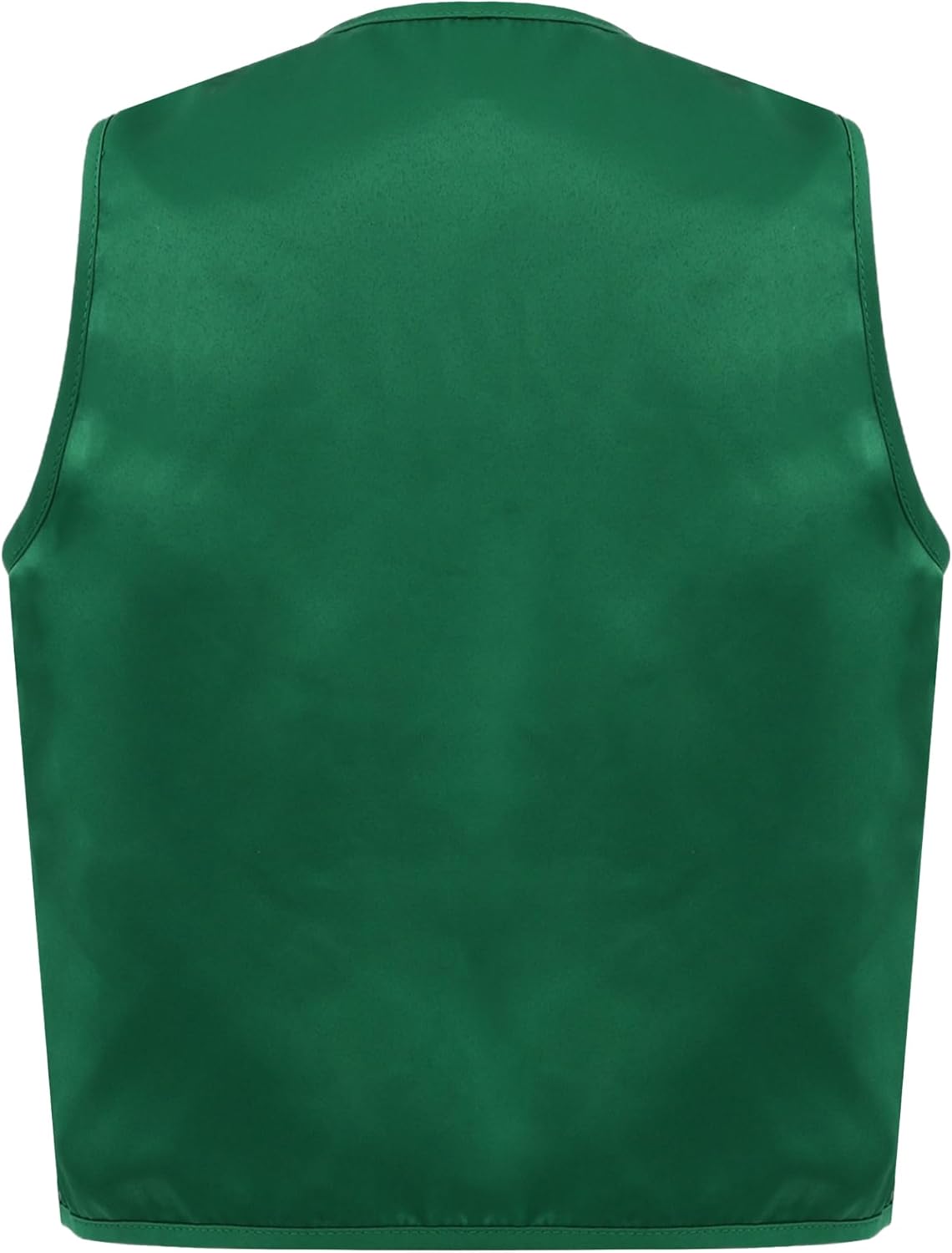 Boys Girls Christmas Santa Elf Shiny Sequins Candy Cane Stripes Waistcoat Open Front Vest with a Bow Tie
