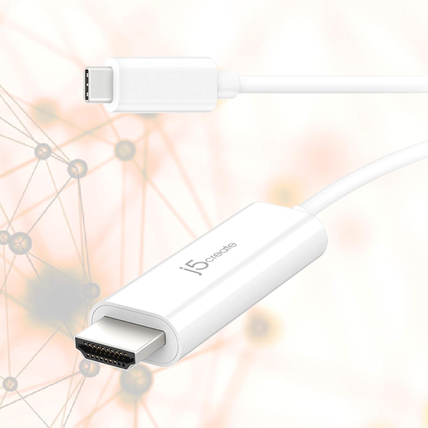 j5create USB C to HDMI Adapter Cable - 5ft 4K@60Hz Type C [Thunderbolt 3 Compatible] to HDMI Cable for MacBook Pro, MacBook Air, iPad Pro, Tablet, PC, Laptop Computers