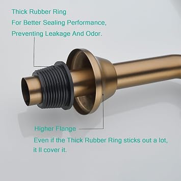 Brass P Trap 1 1/4 Sink Drain Pipe with Slip Joint Extension Tub