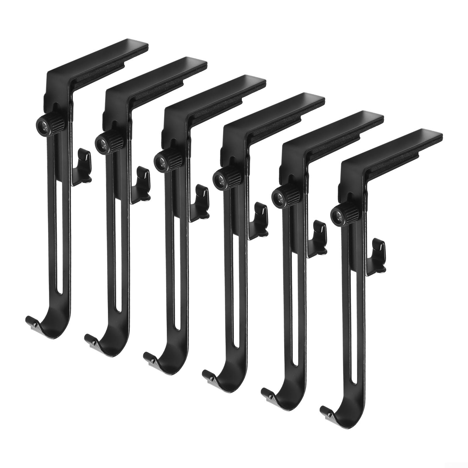 6Pack Heavy Duty Iron Door Hanger Door Hooks, Adjustable Over The Door Hook for Clothes Hanging Hats Keys Towels Coats Handbags Ornaments