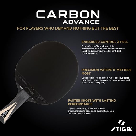 STIGA Carbon Advance Table Tennis Bat