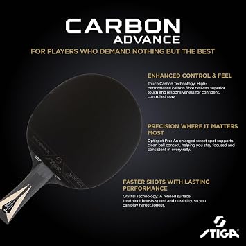 STIGA Carbon Advance Table Tennis Bat