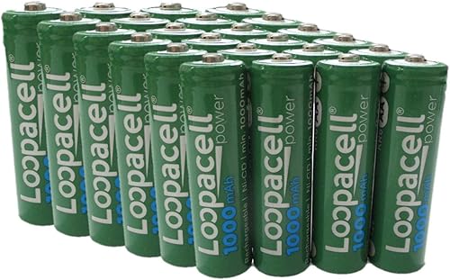 Batería recargable NiCD de 24 AA, baterías AA de alta capacidad de 1.2V 1000mAh para luces solares, luces de jardín