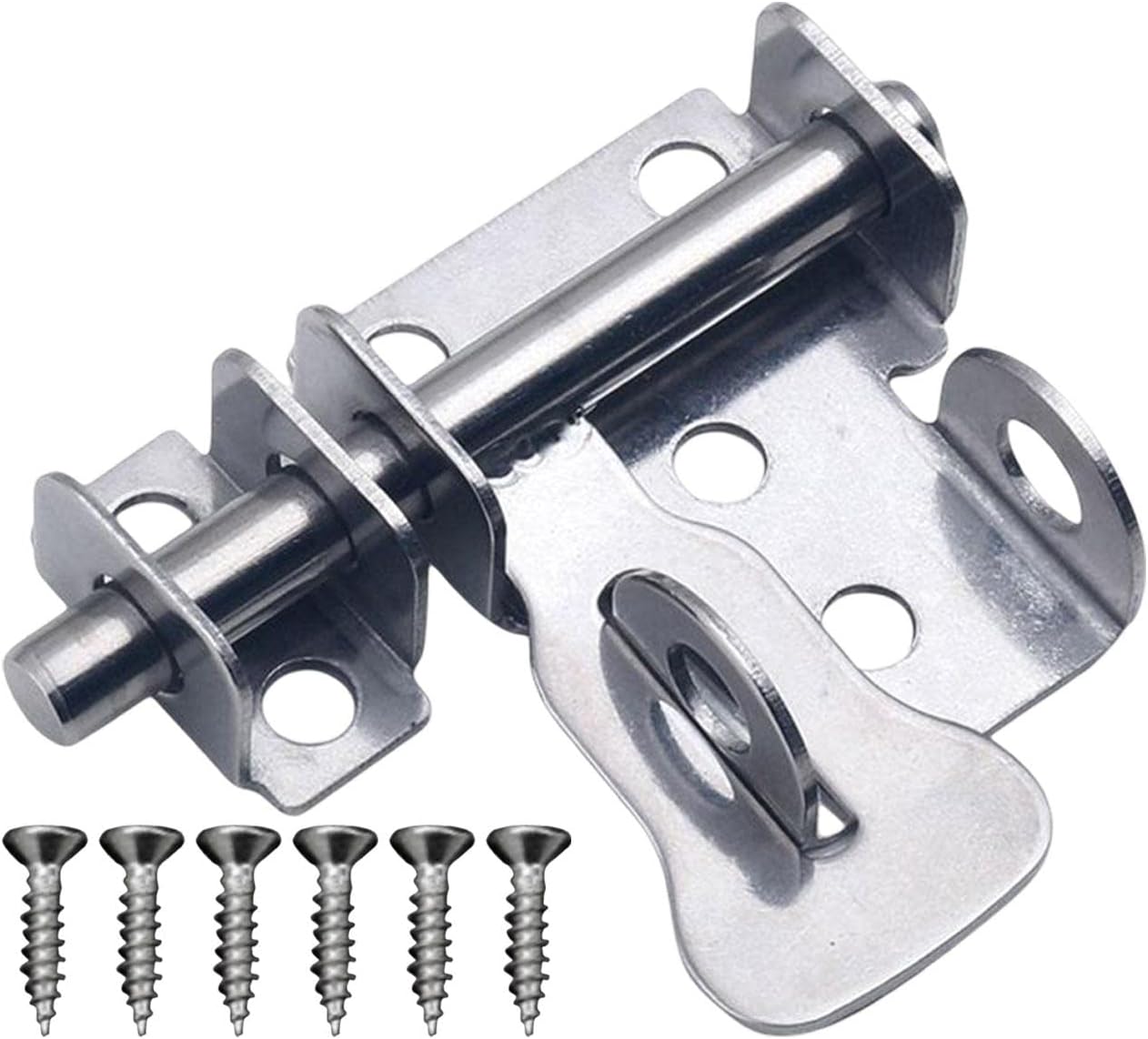 The Style Sutra® Door Latch Sliding Lock Rustproof Heavy Duty for Entrance Yard Wooden Fences | 1 Sliding Bolt Gate Latch 6 Screws