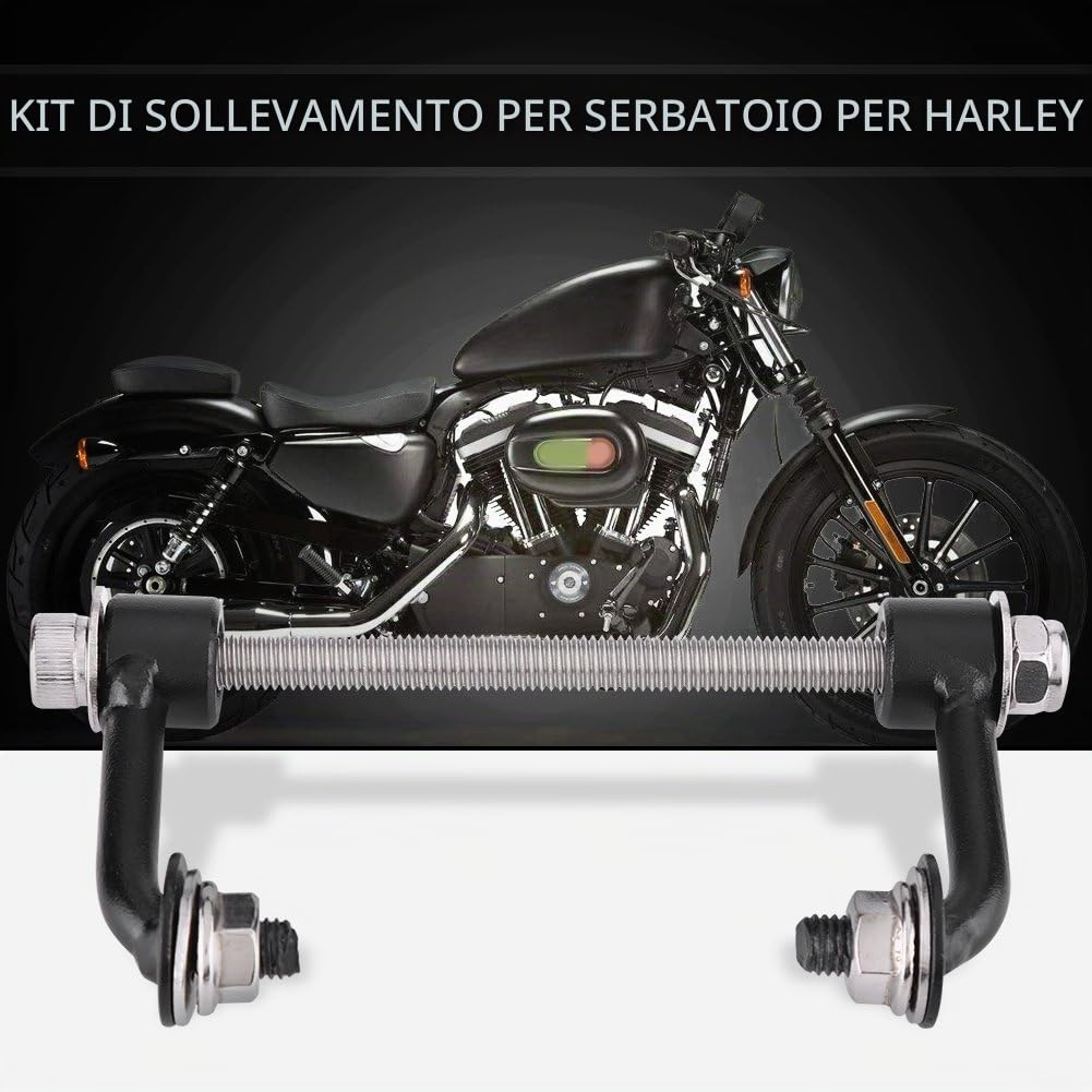 Qiilu Kit di sollevamento del serbatoio del gas del motociclo per Harley Sportster XL 883 1200 48 72 1995-up