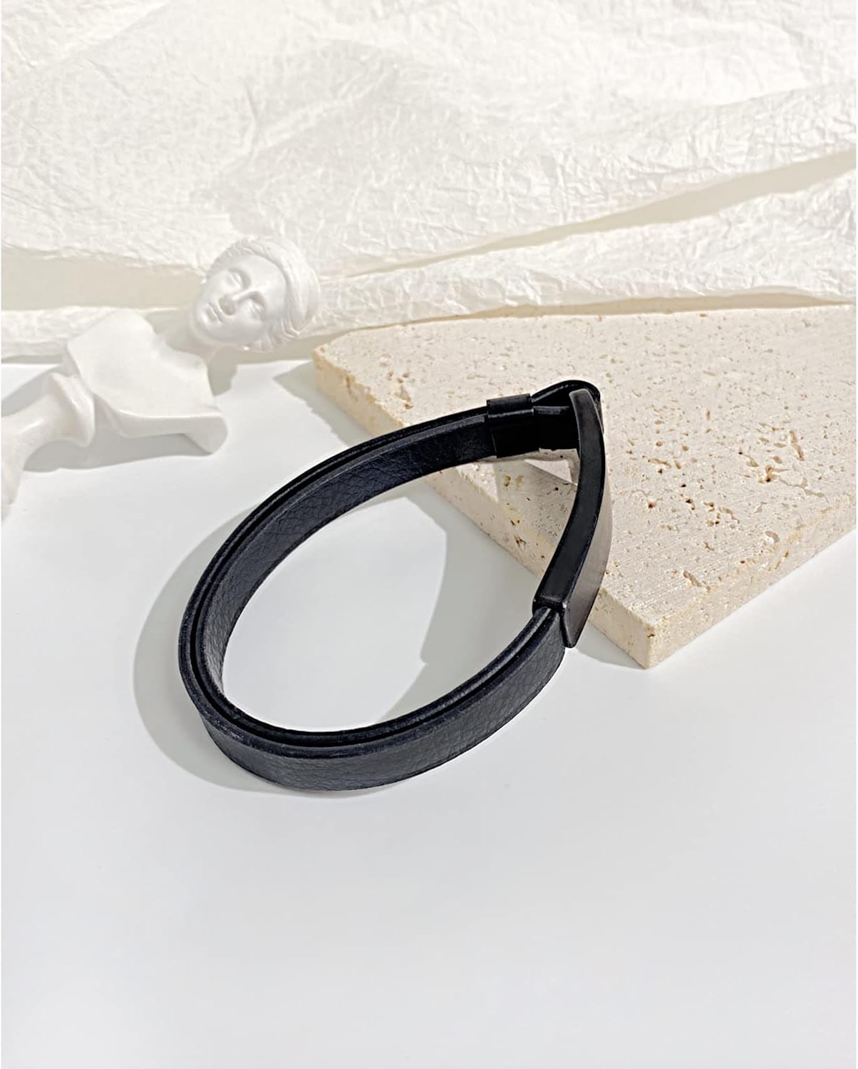 Miniatura 7 de QINGDUO - Pulseras de alerta médica grabadas personalizadas para mujeres y hombres, pulsera médica de acero inoxidable + cuero, pulsera médica de