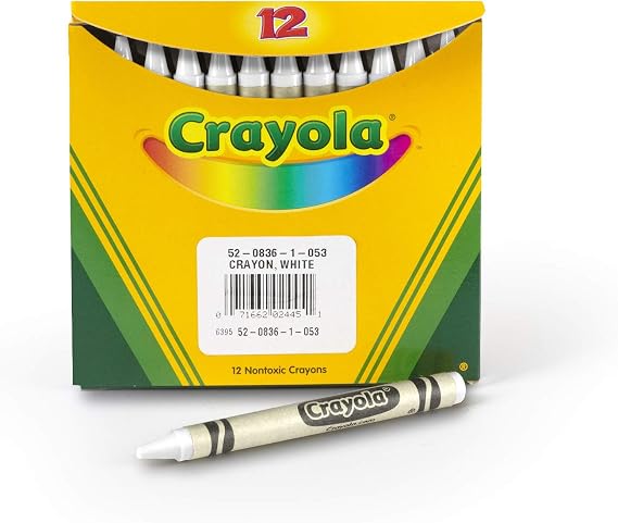 Crayola Regular Size Bulk White Crayons 12/Pkg
