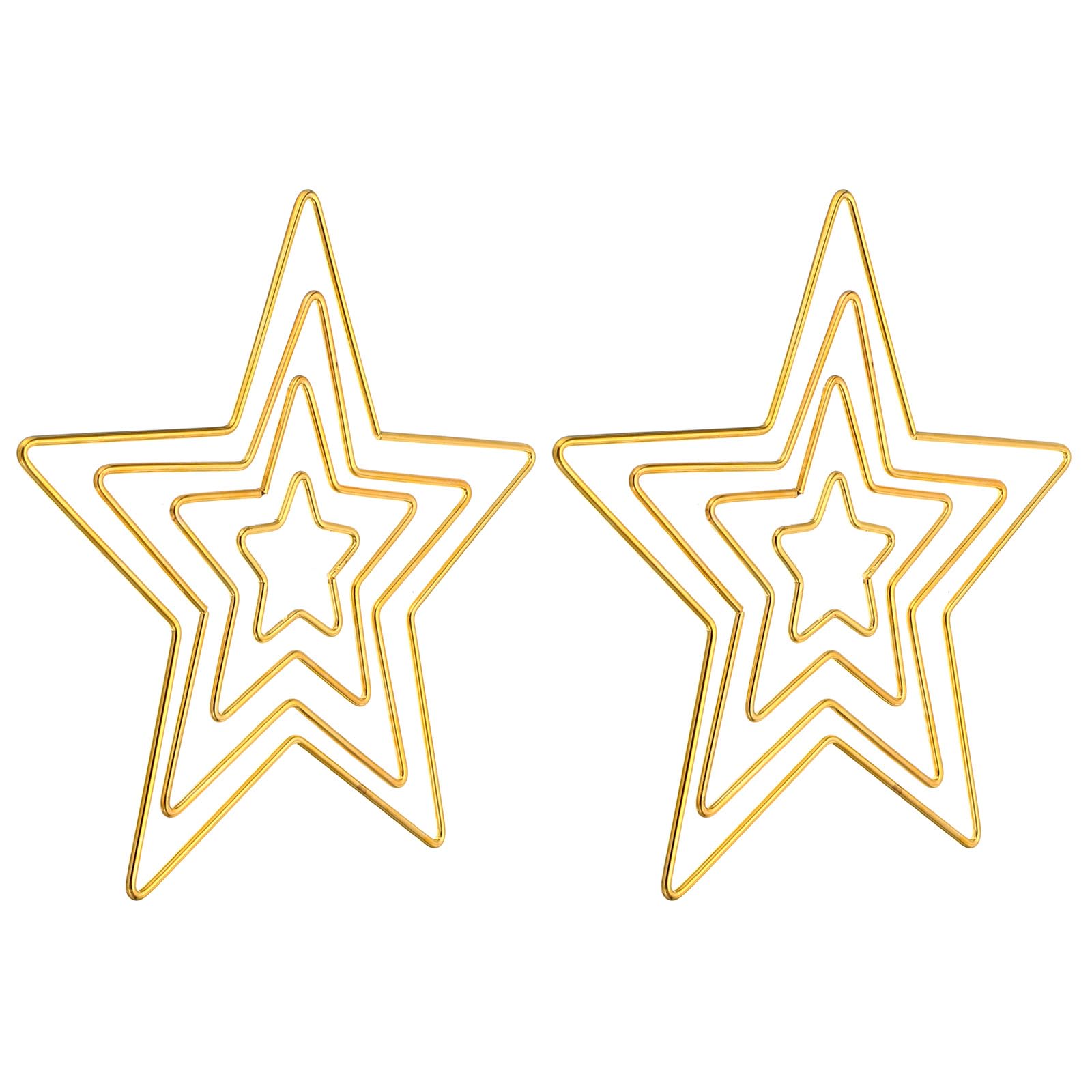 PATIKIL Dream Catcher Rings Set, 2 Set 4 Sizes Metal Star Shape Macrame Wreath Floral Ring Hoop for Christmas Decor Home DIY Craft Wedding Wall Hanging Decoration, Gold-image-41