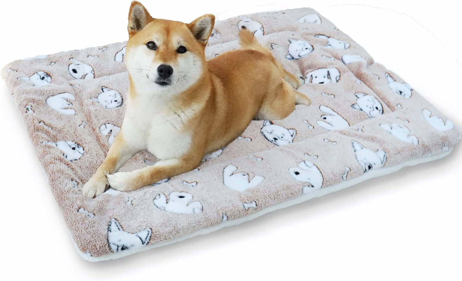 Patas Lague Dog Bed/Pet Beds for Small Dogs(22 * 11 * 1.7IN),Reversible Soft Fleece Dog Crate Pad Bed, Machine Washable Cat Kennel Pad…