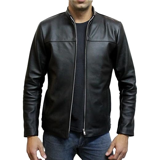 jaqueta de couro bovino 100% legitimo casual masculina, casaco inverno