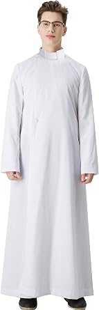IvyRobes Unisex Adults Clergy & Pulpit Anglican Cassock with Tab Insert Collar
