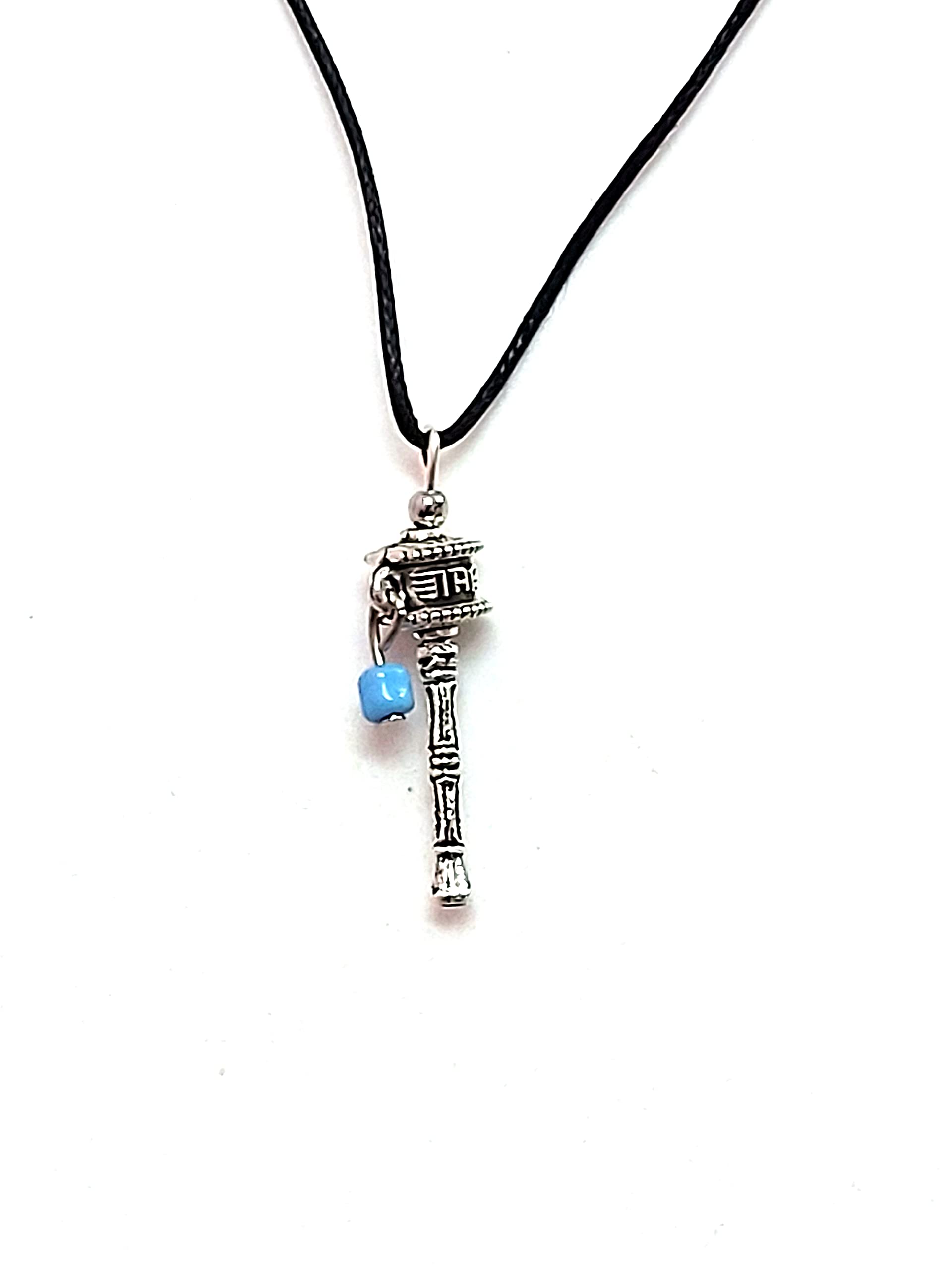 ASTROGHAR Tibetan Buddhist Auspicious Prayer Wheel Pendant for Men and Women