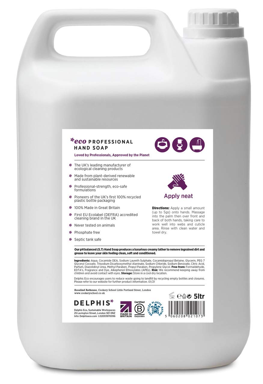 Delphis Eco | Sapone per le mani idratante | Ricarica da 5 litri | Ecologico