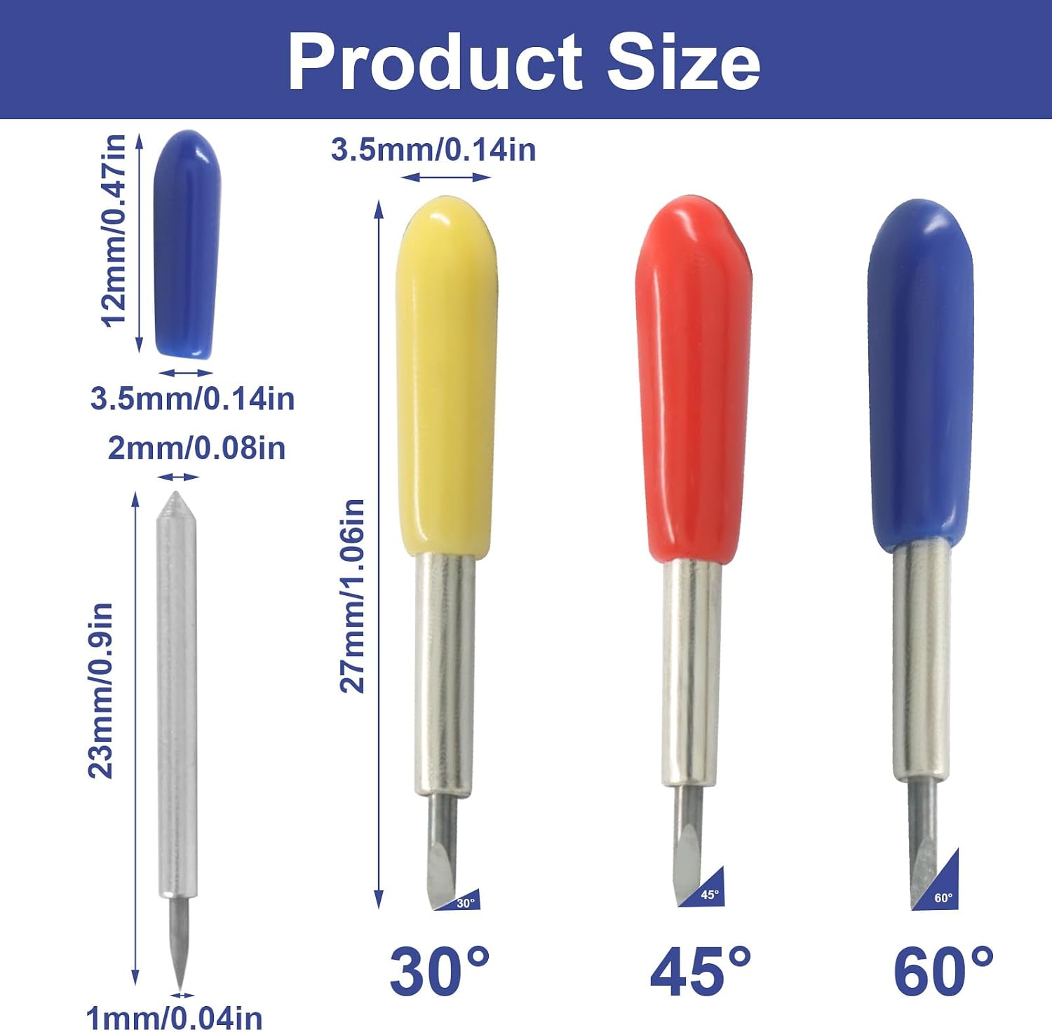 Replacement Blades, 10Pcs Fine-Point, 20Pcs Standard, 10Pcs Deep