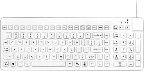 Man & Machine Teclado Really Cool, sellado impermeable - Blanco disponible en Yaxa Costa Rica