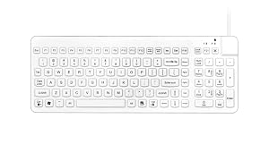 Man Machine Really Cool Keyboard Sealed Waterproof - White