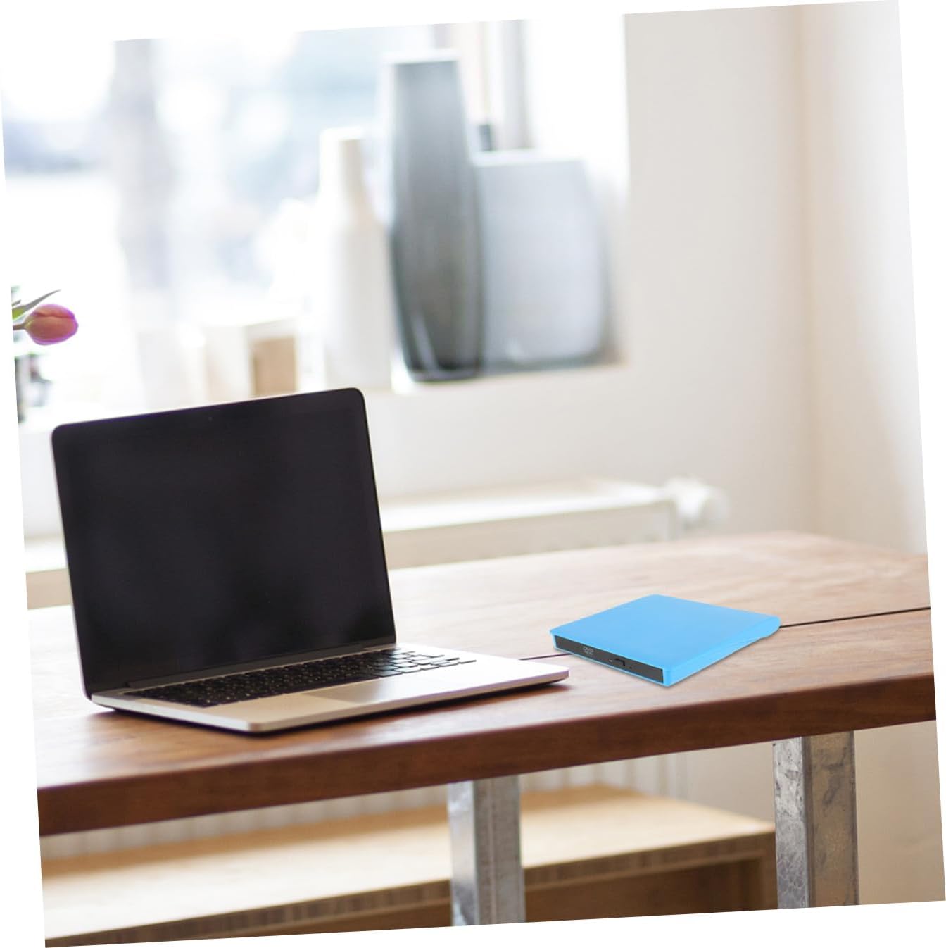 Mikikit USB External Cd DVD Drive for Pc Portable Cd Player DVD Burner High-Speed Data Transfer Versatile