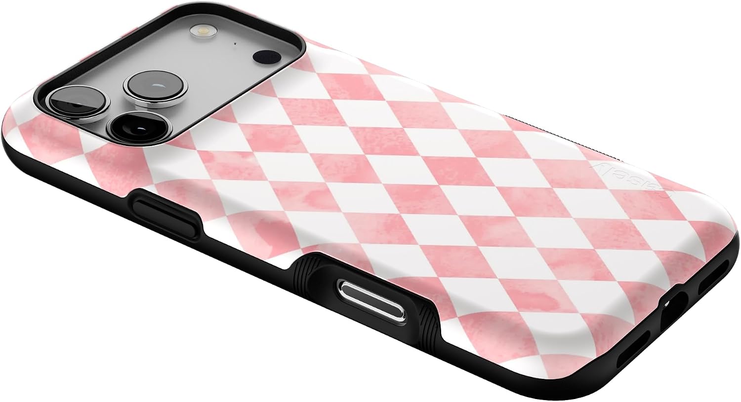 Casely iPhone 17 Pro Max Case | Queen of Diamonds | Pink Watercolor | Bold Protective Design | Compatible with MagSafe