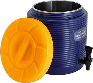 2.9 Gallon Insulated Beverage Dispenser with Faucet - Double Wall Stainless Steel Hot/Cold Drink Container, 24 Hour Temperature Retention for Coffee, Tea, Water, Parties & Commercial Use (Blue)