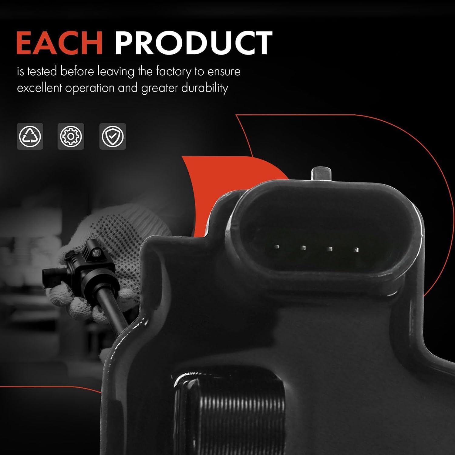 A-Premium Ignition Coil Pack (Square Type Coil) Compatible with Chevrolet GMC Cadillac Workhorse & Hummer Vehicles - Silverado 1500 2500 3500 Tahoe Trailblazer Mercruiser, Replace# 3859078, 8-PC Set