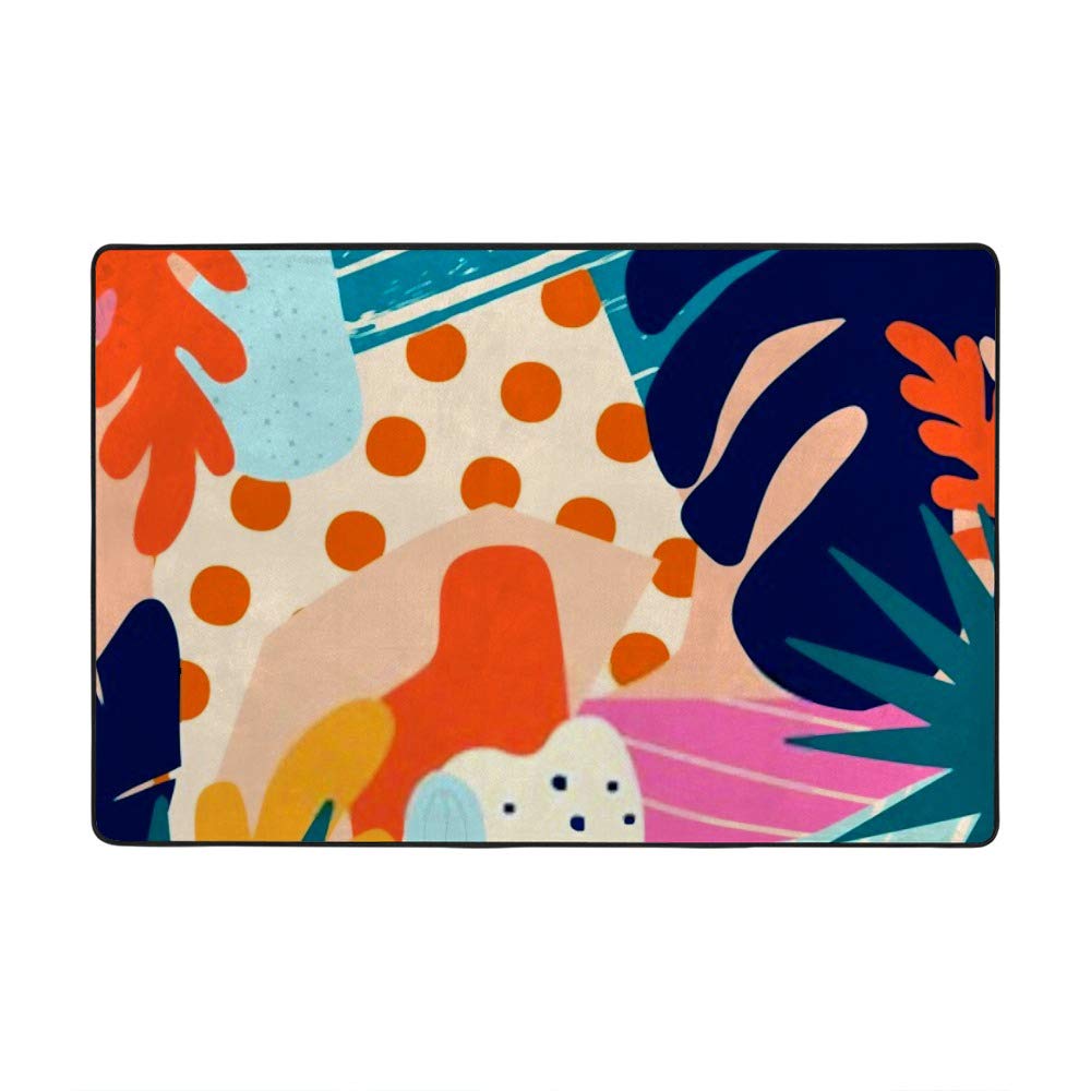 Tapis de salon en velours anti-plis en coton stretch pour masquer un sol froid