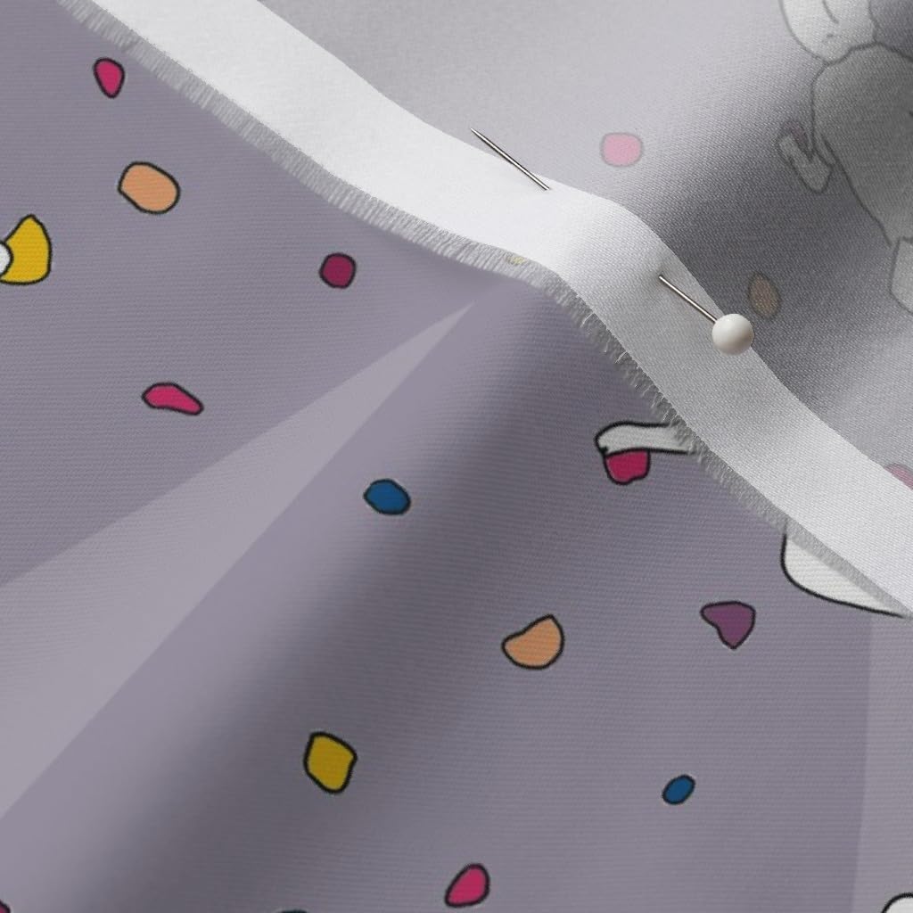 Spoonflower Fabric - Rock Climbers Pale Purple Climbing Mountain Rocks Girls Sports Outdoor Printed on Organic Cotton Sateen Fabric by The Yard - Sewing Quilting Apparel Home Decor