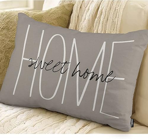 Miniatura 2 de EKOBLA Home Sweet - Fundas de almohada cuadradas rústicas y elegantes para exteriores, fundas de cojín cuadradas para sofá, silla, funda de cojín de