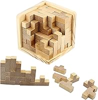 Vista 11 de Rompecabezas de madera con forma de cubo de prueba de ingenio de Pascua Rellenos para cesta de Pascua Rompecabezas de madera Rompecabezas