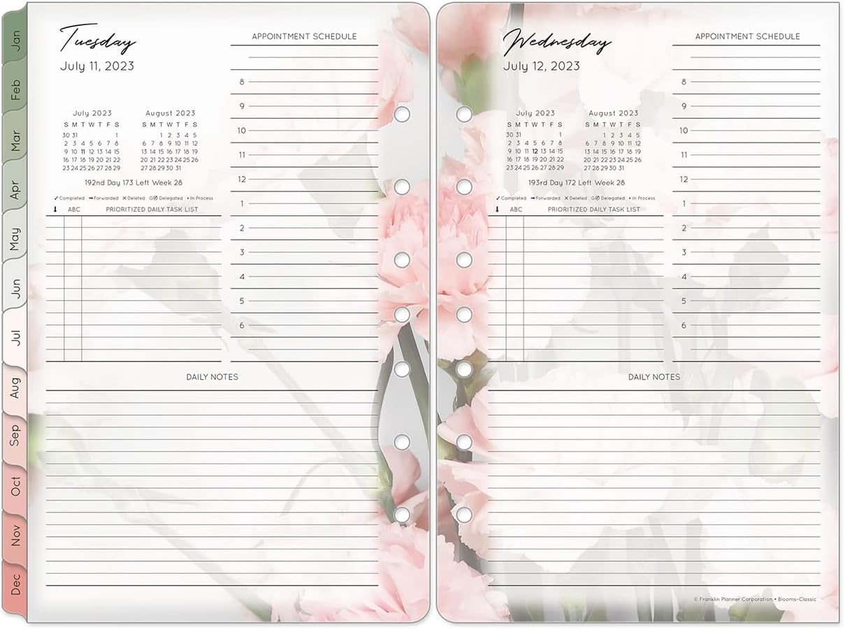 FranklinCovey Blooms One Page Per Day Ringbound Planner