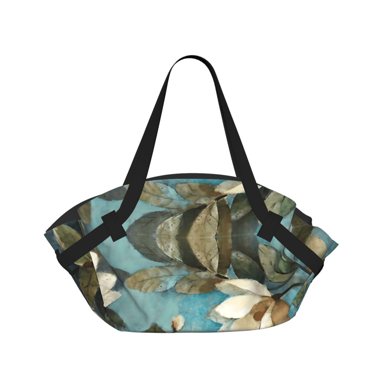 Zcmkjlg Flowers 1 Printed 2-in-1 Picnic Mat and Tote Bag, 94cm Round Foldable Blanket for Outdoor Beach Park