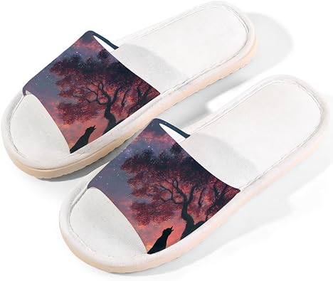 Indoor Slippers for Women Men Linen House Slippers with Thick EVA Non Slip Sole Comfortable Lightweight Indoor House Shoes A-105