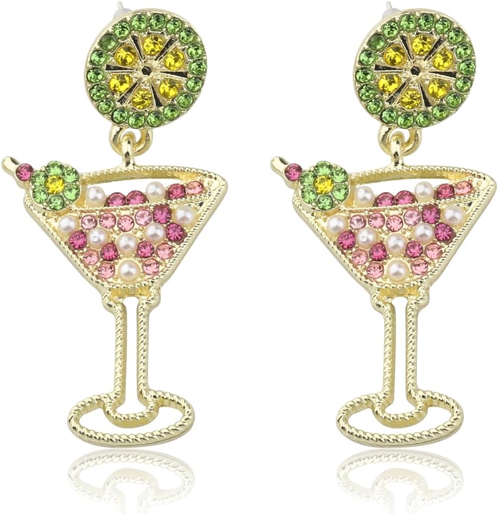 Martini Earrings Martini Gift Martini Dangle Earring Cocktail Drink Gifts Martini Wine Glass Earring Beach Holiday Earrings - Image 2
