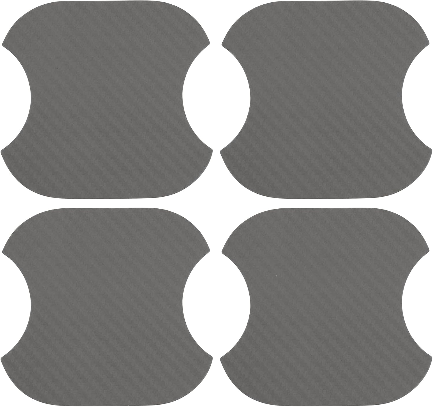 Car Magnet Car Door Handle Scratch Protector 91x93mm Anti-Scratches| Door Handle Protective Film Fiber Gray 4 Pcs