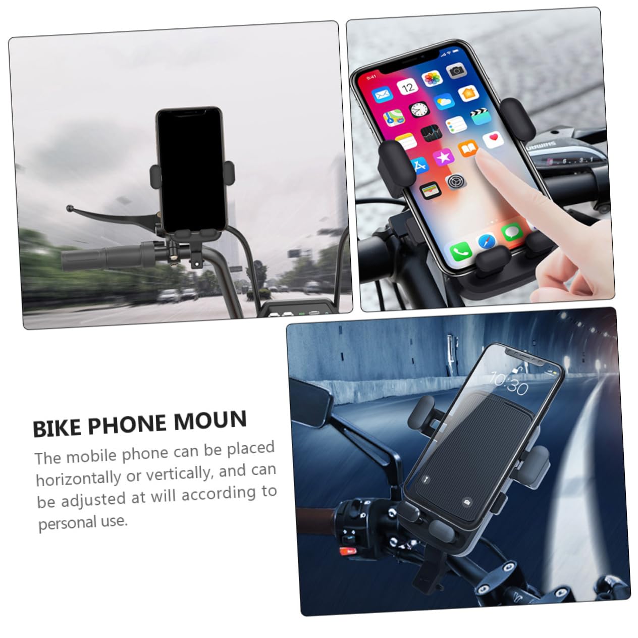 3pièces Support De Téléphone pour Vélo Et Support Smartphone Rotatif Compatible avec Guidon Installation Facile Et Pratique