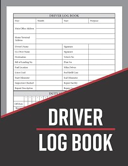 Driver Log Book Daily Drivers Log Book To Record Vehicle Maintenance and Service Log, Mileage and Fuel Log and Trips Details | Perfect for Personal and Business Purposes