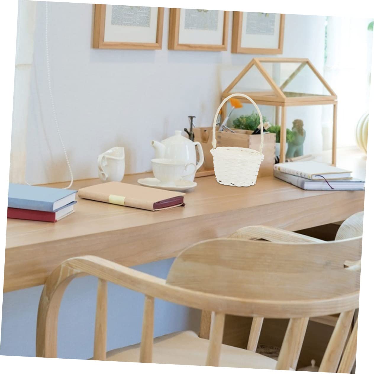 Cabilock 15pezzi Cesta Intrecciata Rattan Per Frutta e Verdura Da Stile Rustico Per Cucina e Decorazione Casa Piccole Borse Portatili Per Raccolta e Stoccaggio