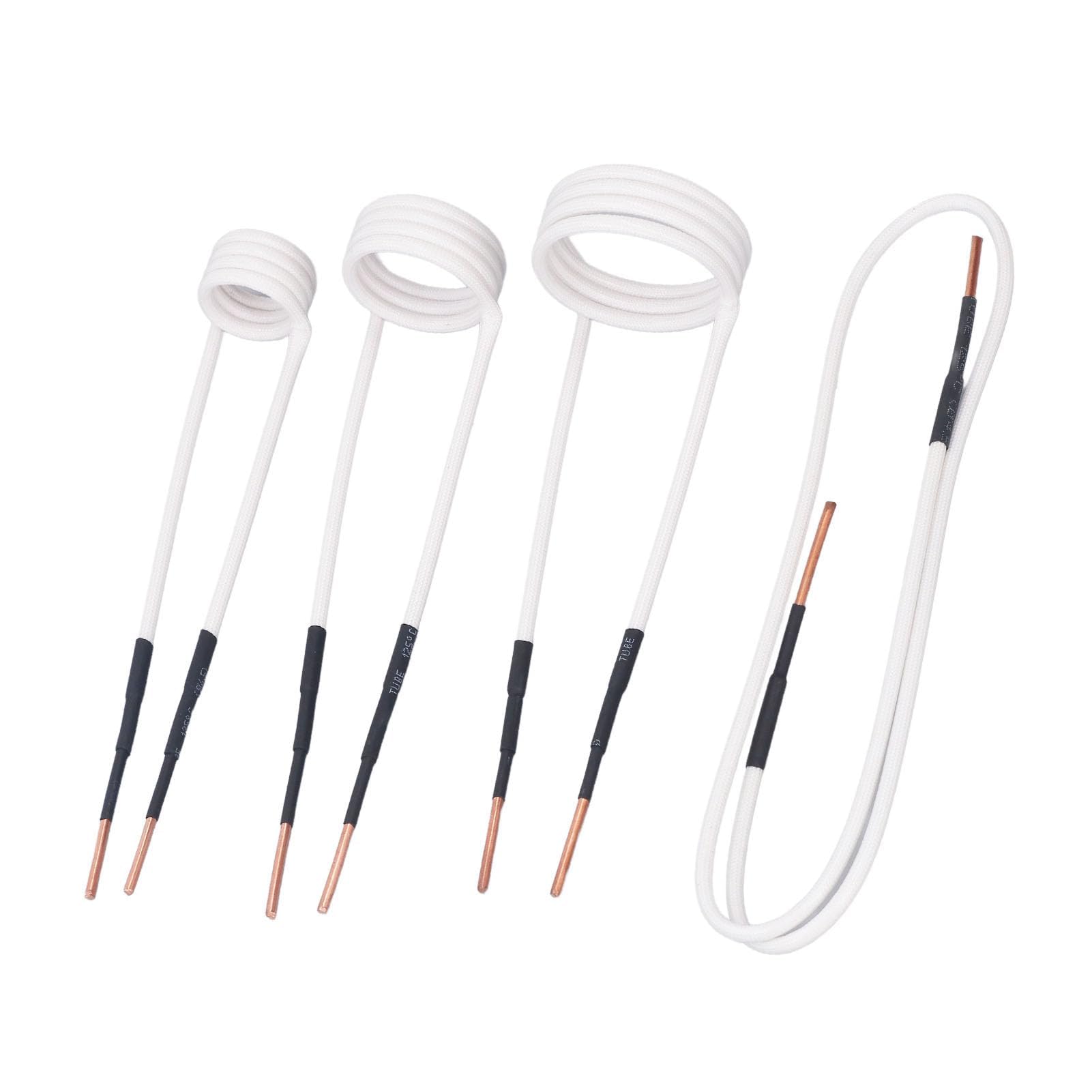 Garosa 4-teiliges Induktionsheizspulen Set Zubehör mit 2,5mm Messingkern für Kupferdrahtformung Hochfrequenz Heizung - Größen 20mm, 30mm, 40mm, 750mm