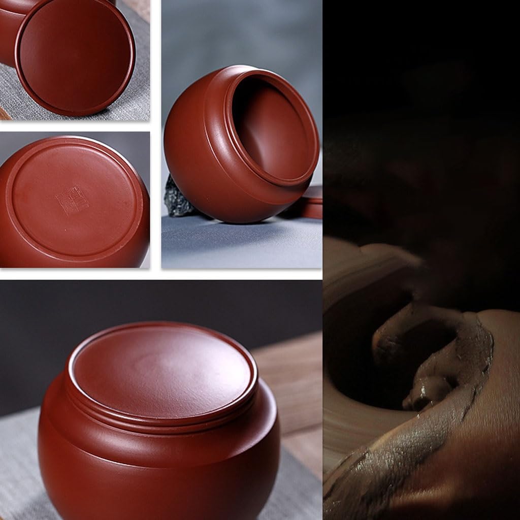 Masowe pojemniki na herbatę fioletowy gliniany garnek do herbaty przenośny budzik do herbaty słoik do przechowywania herbaty Pu'er zapieczętowany pojemnik do przechowywania ceramiczny domowy herbata